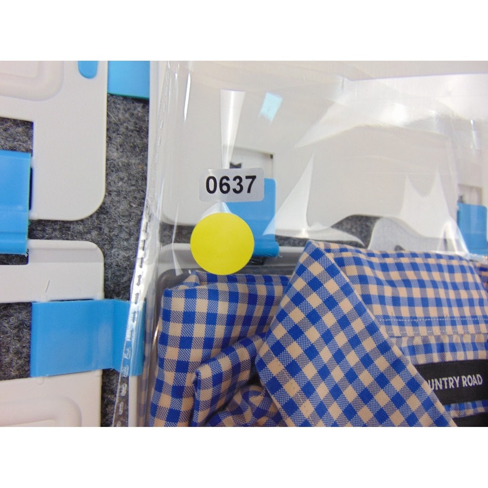 Country Road Shirt Mens Med Slim Fit Blue White Gingham Check Italian Fabric - Picture 7 of 7